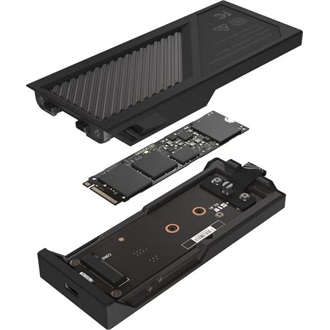 Asus ROG Strix Aiolos M.2 2280 PCIe NVMe / SATA3 USB-C 3.2 Gen2×2 külső ház fekete