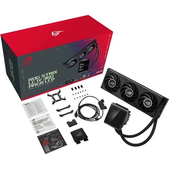 Asus ROG Strix LC IV 360 ARGB LCD processzor vízhűtő fekete