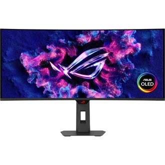 Asus ROG Strix XG34WCDG 34" ívelt Quantum Dot OLED gaming monitor fekete 175Hz G-Sync / FreeSync Premium (USB-C: 15W)