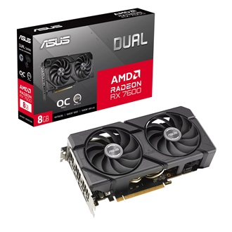 Asus Radeon RX 7600 Dual OC Evo 8GB GDDR6 128-bit grafikus kártya
