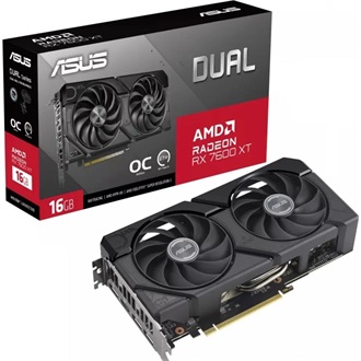 Asus Radeon RX 7600 XT Dual OC 16GB GDDR6 128-bit grafikus kártya