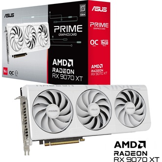 Asus Radeon RX 9070 XT Prime White OC 16GB GDDR6 256-bit grafikus kártya