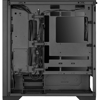 Asus TUF Gaming GT302 TG ARGB BLACK táp nélküli ablakos Mid Tower számítógépház fekete
