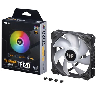 Asus TUF Gaming TF120 ARGB rendszerhűtő ventilátor fekete