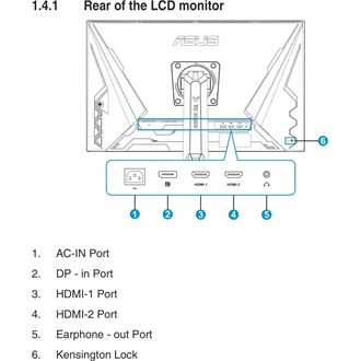 Asus TUF Gaming VG279QML5A 27" IPS LED gaming monitor fekete 240Hz G-Sync / FreeSync Premium