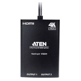 Aten VS82H-AT 2-portos HDMI video splitter fekete (HDMI2.0: 4K@60Hz)
