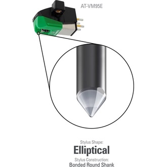 Audio-technica AT-VM95E elliptikus lemezjátszó hangszedő