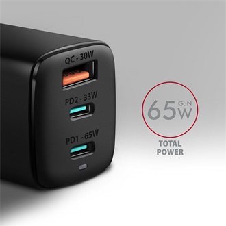 Axagon ACU-DPQ65 60W univerzális hálózati töltő adapter (QC4+)