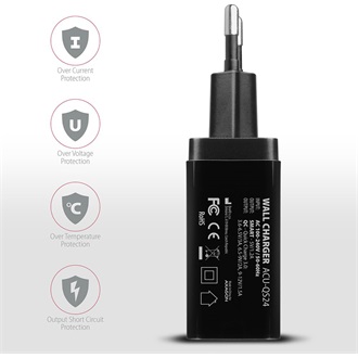 Axagon ACU-QS24 24W univerzális hálózati töltő adapter (QC3.0)