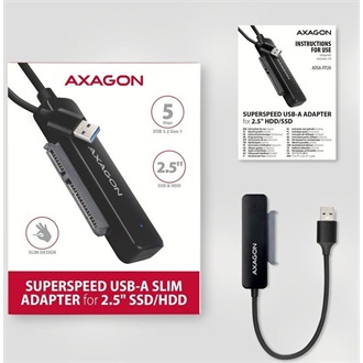 Axagon ADSA-FP2A Slim Adapter Pro USB-A 5GBPS 2,5" SSD/HDD adapter