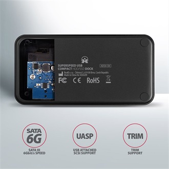 Axagon ADSA-SN 2.5/3.5" SATA3 USB3.0 dokkoló fekete