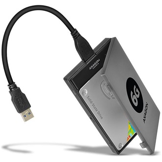 Axagon ADSA-1S6 2.5" SATA3 USB3.0 külső ház fekete