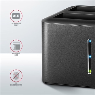 Axagon SuperSpeed USB DUAL 2.5" SATA3 USB3.0 dokkoló fekete