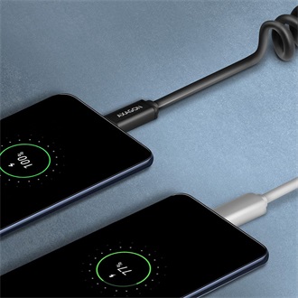 Axagon USB-C -> USB-A 2.0 M/M adatkábel 0.6m fekete tekercselt