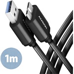 Axagon USB-A 3.2 Gen1 -> USB-B 3.0 micro M/M adatkábel 1m fekete