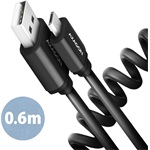 Axagon USB-A 2.0 -> USB-B 2.0 micro M/M adatkábel 0.6m fekete tekercselt