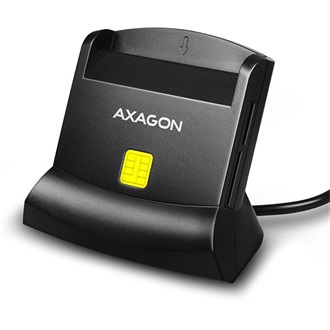 Axagon CRE-SM2 SD, microSD, SIM, Smart Card kártyaolvasó fekete