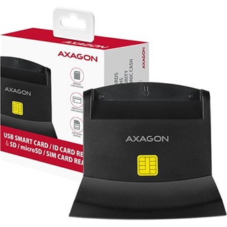 Axagon CRE-SM2 SD, microSD, SIM, Smart Card kártyaolvasó fekete
