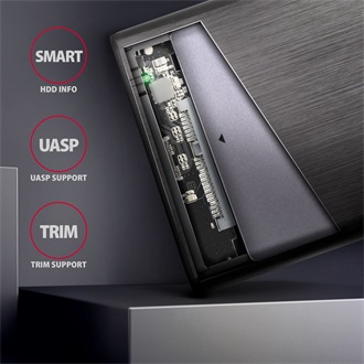 Axagon EE25-A6C 2.5" SATA3 USB-C külső ház fekete