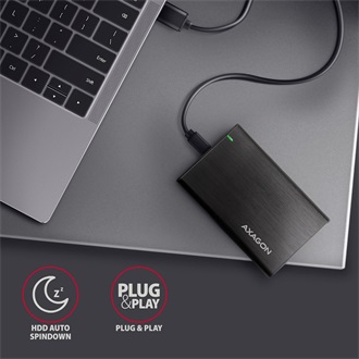 Axagon EE25-A6C 2.5" SATA3 USB-C külső ház fekete