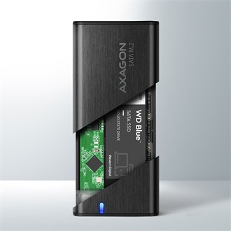 Axagon EEM2-SBC M.2 2280 SATA3 USB3.2 Gen 2×1 C külső ház fekete