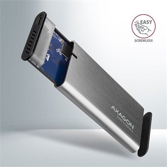 Axagon EEM2-SG2 M.2 2280 PCIe NVMe / SATA3 USB3.2 Gen 2×1 C külső ház ezüst