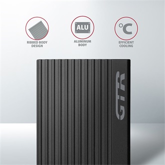 Axagon EEM2-GTR M.2 2280 PCIe NVMe USB-C 3.2 Gen2×1 külső ház fekete