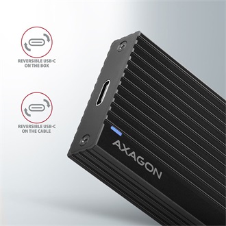 Axagon EEM2-GTR M.2 2280 PCIe NVMe USB-C 3.2 Gen2×1 külső ház fekete