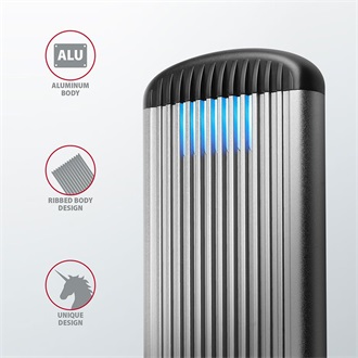 Axagon EEM2-SA M.2 2280 SATA3 USB3.0 külső ház ezüst