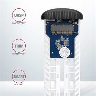 Axagon EEM2-SA M.2 2280 SATA3 USB3.0 külső ház ezüst