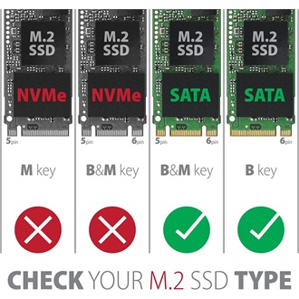 Axagon EEM2-SA M.2 2280 SATA3 USB3.0 külső ház ezüst
