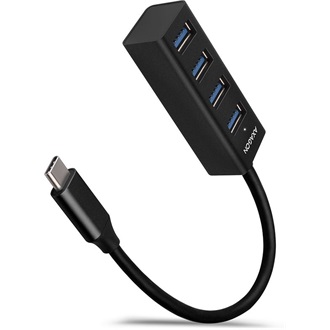 Axagon HUE-M1C 4-portos USB-C USB3.0 hub fekete