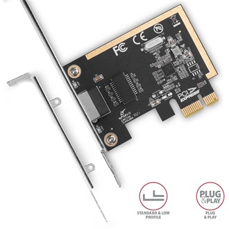 Axagon PCEE-GRF 1Gb/s PCIe x1 RJ45 hálózati adapter low profile