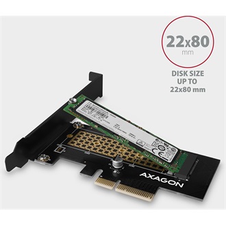 Axagon PCEM2-N M.2 NVMe PCIe x4 bővítőkártya