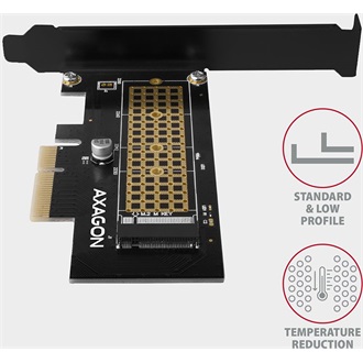 Axagon PCEM2-N M.2 NVMe PCIe x4 bővítőkártya