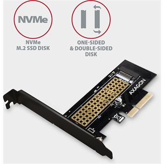 Axagon PCEM2-N M.2 NVMe PCIe x4 bővítőkártya