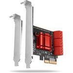 Axagon PCES-SA6 6-port SATA3 PCIe x4 bővítőkártya szürke