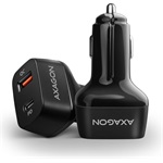 Axagon PWC-PQ38 38W univerzális autós töltő adapter fekete (PD/QC3.0)