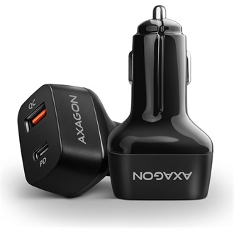 Axagon PWC-PQ38 38W univerzális autós töltő adapter fekete (PD/QC3.0)