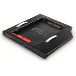 Axagon RSS-CD09 5,25" slim ODD 9,5mm -> 1db 2,5" SATA SATA3 beépítő keret fekete