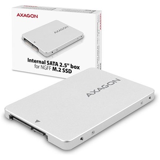Axagon RSS-M2SD M.2 2280/2260/2242 SATA3 beépítő keret ezüst