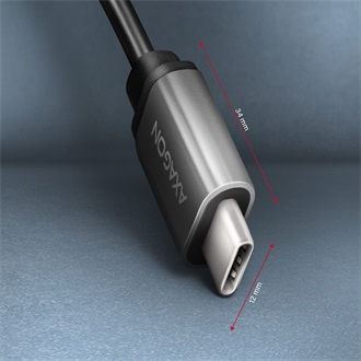 Axagon USB-C 3.2 Gen1 -> USB-A 3.2 Gen 1 M/F adapter 0.15m szürke