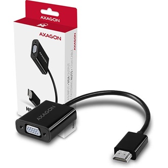 Axagon RVH-VGN HDMI -> VGA M/F adapter 0.2m fekete