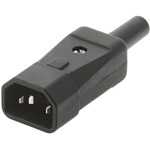 Bachmann C14 kábelcsatlakozó fekete szerelhető 10A