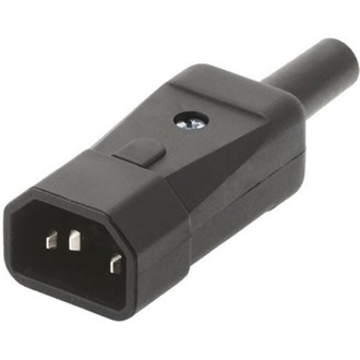 Bachmann C14 kábelcsatlakozó fekete szerelhető 10A