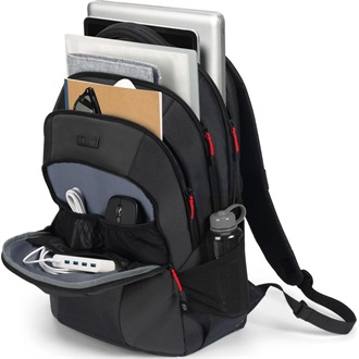 Dicota Seeker II 13-16" notebook hátizsák szürke-piros