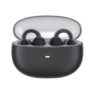 BASEUS AIRGO 1 RING bluetooth fülhallgató SZTEREO (v5.3, TWS, fülre akasztható, mikrofon + töltőtok) FEKETE