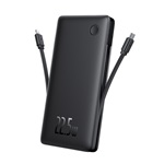 BASEUS AIRPOW AIR LITE vésztöltő USB+Type-C aljzat 10000mAh, LED jelzés, FEKETE