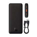 BASEUS AIRPOW vésztöltő USB+Type-C aljzat 10000mAh, LED jelzés, FEKETE