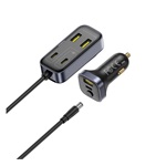 BASEUS BACKSEATPAL L1 autós töltő 3 USB+3 Type-C aljzat 110W, 150cm, FEKETE